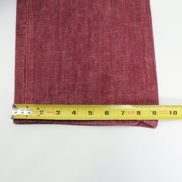 Levis Levi Strauss White Oak Cone Denim 501 Burgundy Red Dungarees Jeans, 40x32 - Picture 12 of 12